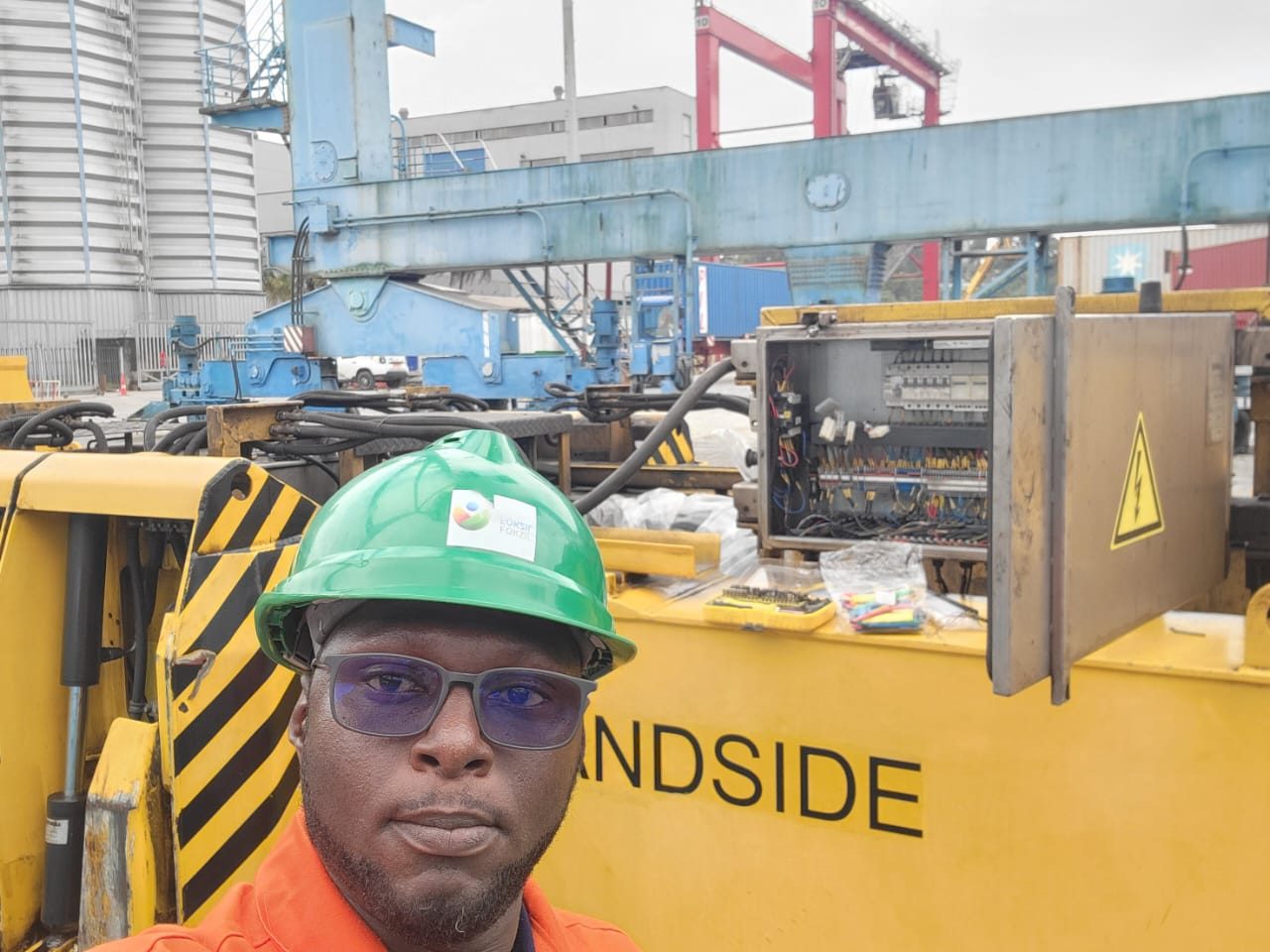 Diagnostic électrique sur portique, zone silos